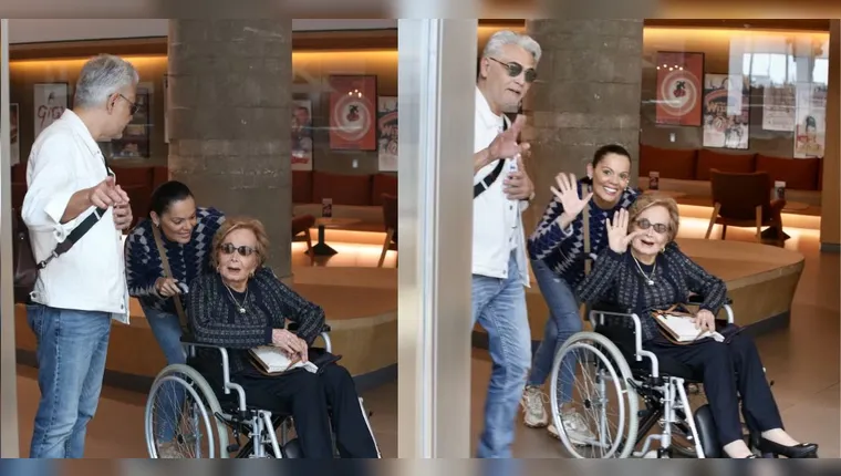 Aos 90 anos, Gloria Menezes faz aparição rara com filho