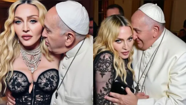 Madonna posta fotos sensuais ao lado do Papa