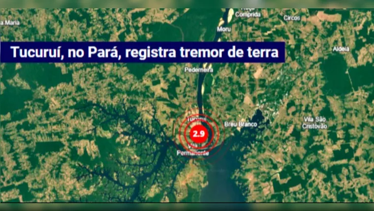 Com 2.9 de magnitude, tremor é registrado em Tucuruí