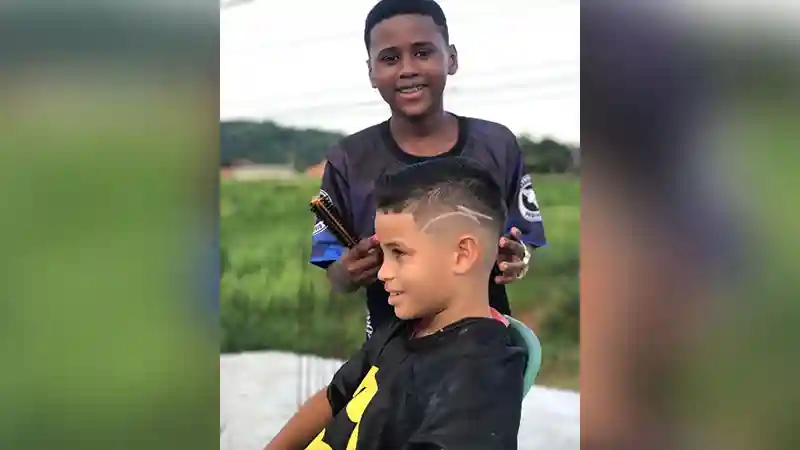Garoto de 11 anos se torna fenômeno da barbearia em Parauapebas