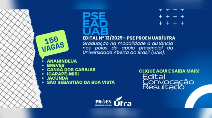 UFRA oferece 25 vagas para bacharelado em Sistemas de Informação EaD em Canaã dos Carajás