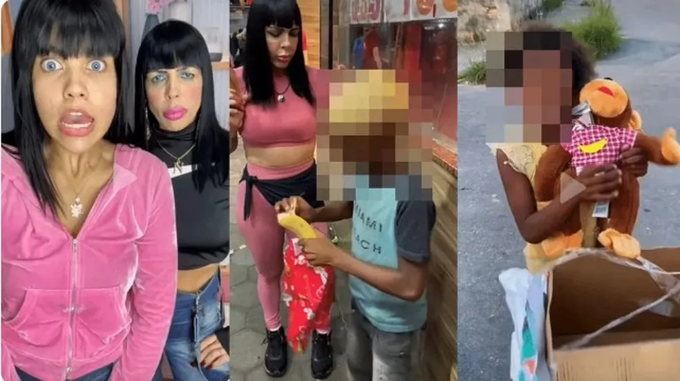 Influenciadoras que ofereceram banana e macaco de pelúcia a crianças em vídeo são condenadas a 12 anos de prisão