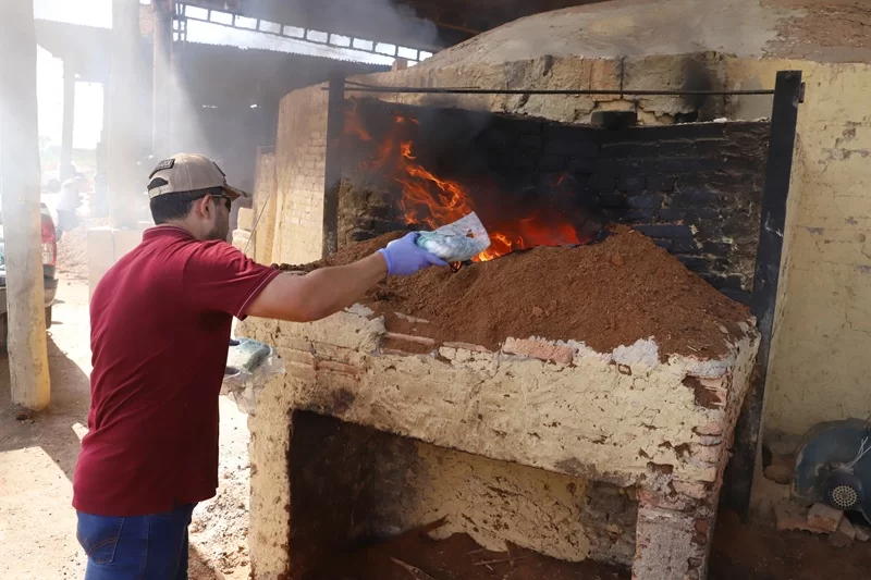 Ação integrada incinera mais de uma tonelada de drogas apreendidas em Marabá