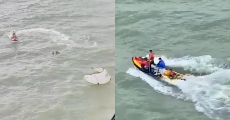 Helicóptero do Graesp resgata Kitesurfistas à deriva em Salinas