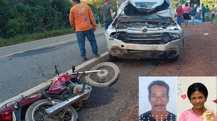 Colisão entre moto e picape deixa dois mortos na BR-222