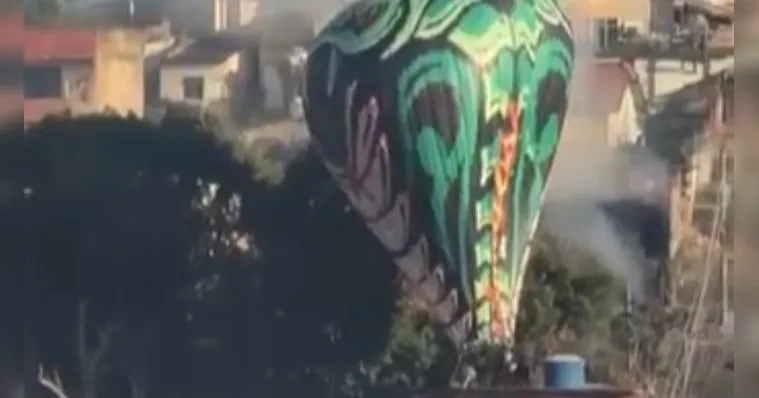 Balão cai em área residencial no Rio de Janeiro e assusta moradores