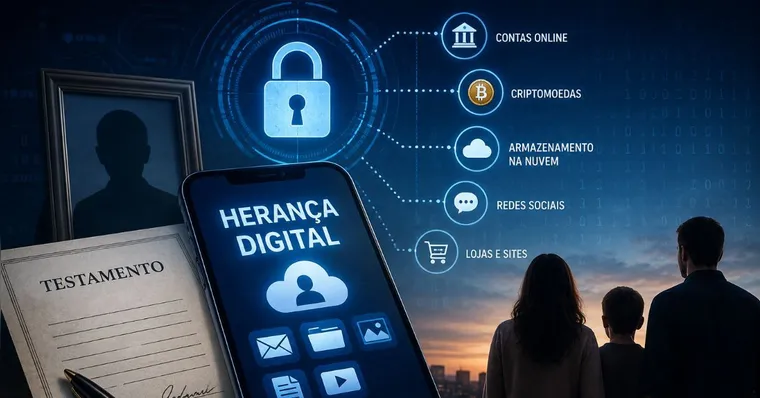 A herança pelos bens digitais ainda é caso analisado pela justiça | Imagem gerada por IA/ChatGpt