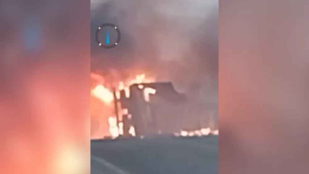 Caminhão pega fogo na rodovia PA-150, em Goianésia do Pará