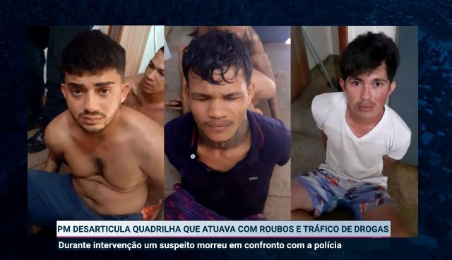 PM desarticula quadrilha que atuava com roubos e tráfico de drogas, durante intervenção um suspeito morreu em confronto com a polícia.