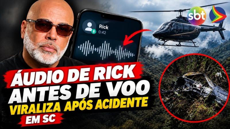 Áudio de Rick antes da queda do helicóptero vem à tona e revela detalhes do voo em SC