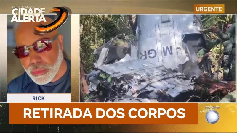 Cidade Alerta acompanha retirada dos corpos do local exato do acidente do cantor Rick